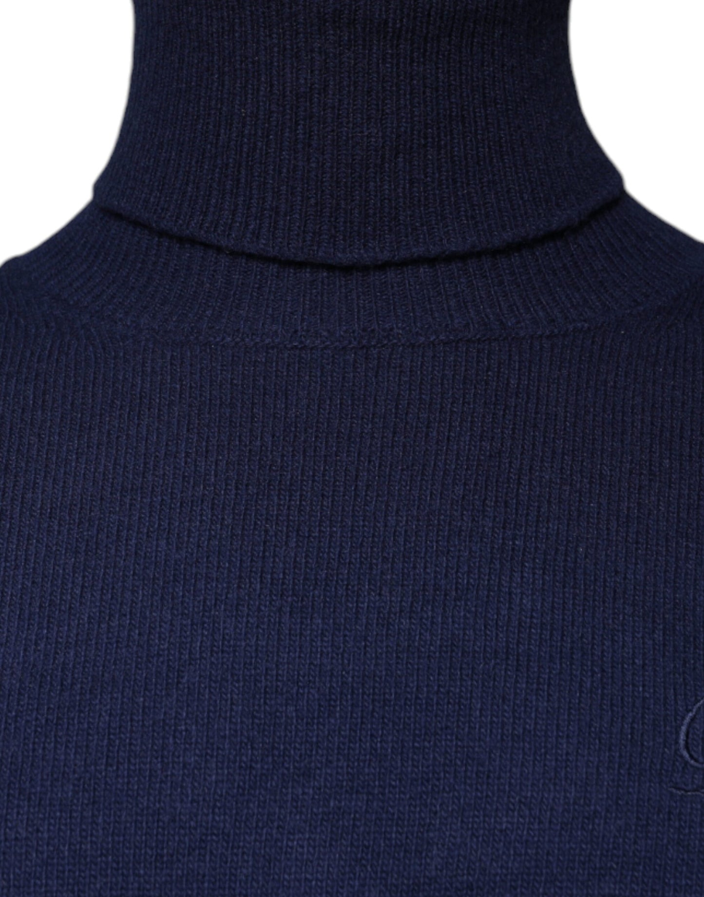 Dolce & Gabbana Blue Wool Knit Turtleneck Pullover Sweater IT48 / M