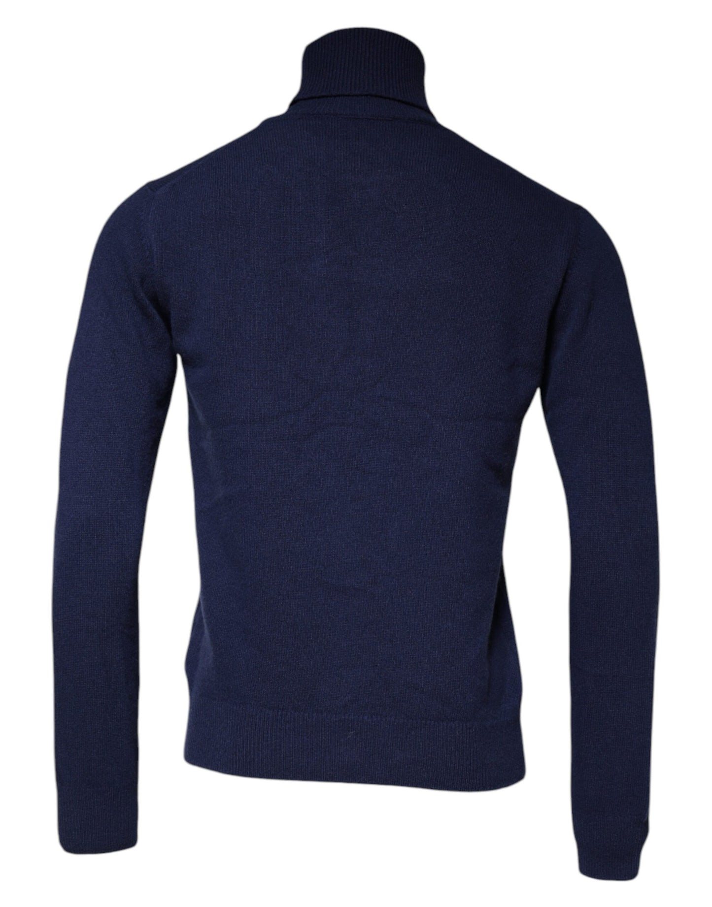 Dolce & Gabbana Blue Wool Knit Turtleneck Pullover Sweater IT48 / M