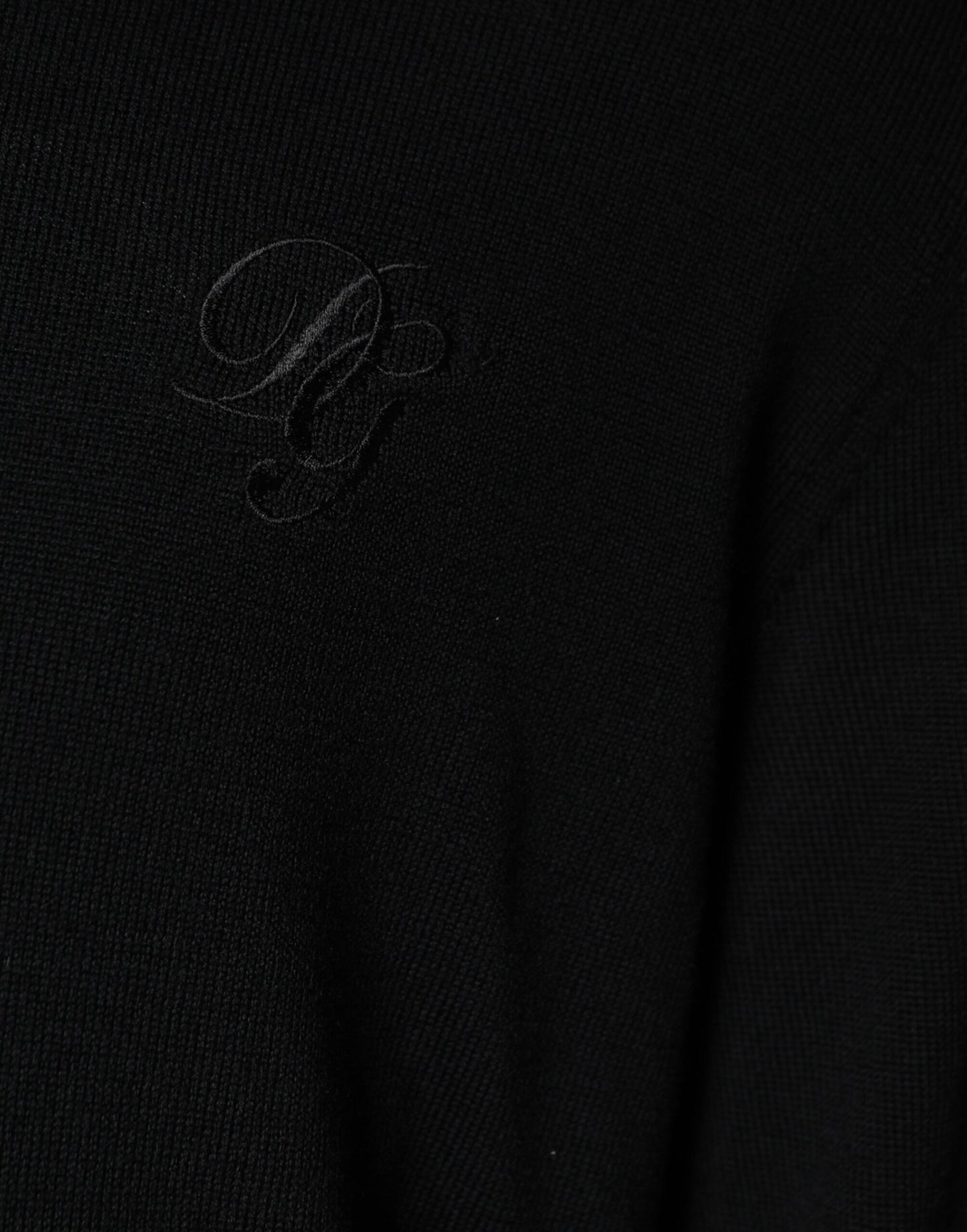 Dolce & Gabbana Black Wool Knit Crew Neck Pullover Sweater IT50 / L