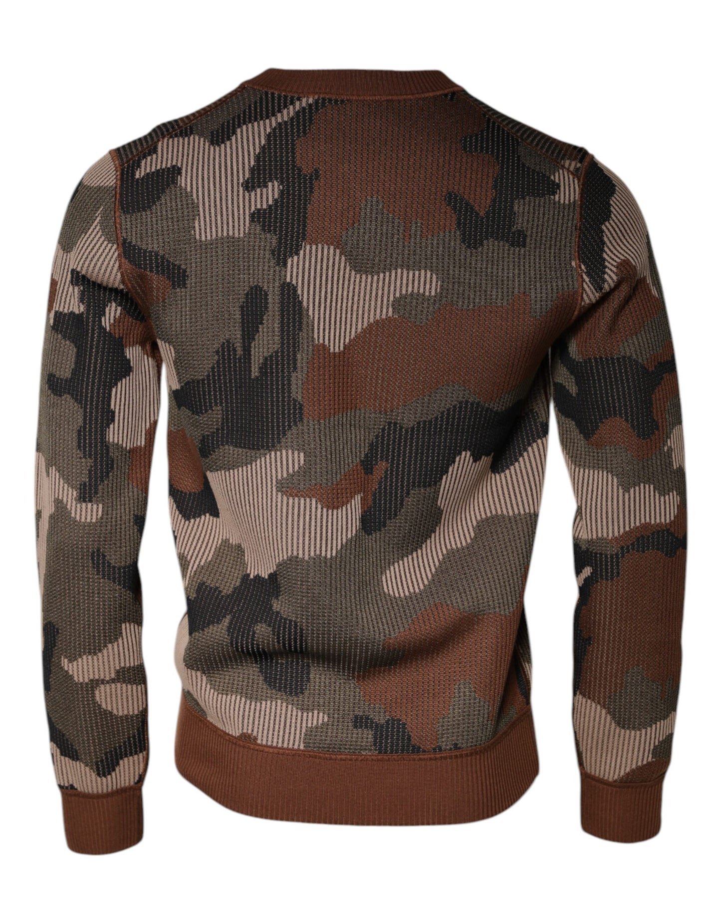 Dolce & Gabbana Multicolor Camouflage Men Pullover Sweater IT48 / M