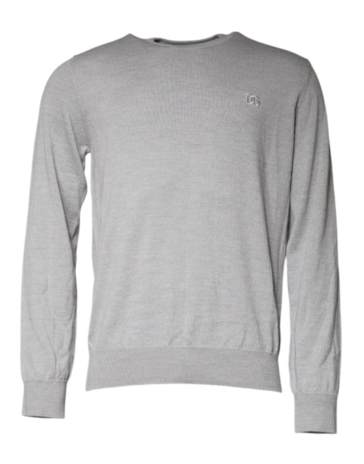 Dolce & Gabbana Light Gray Wool Crew Neck Pullover Sweater IT50 / L