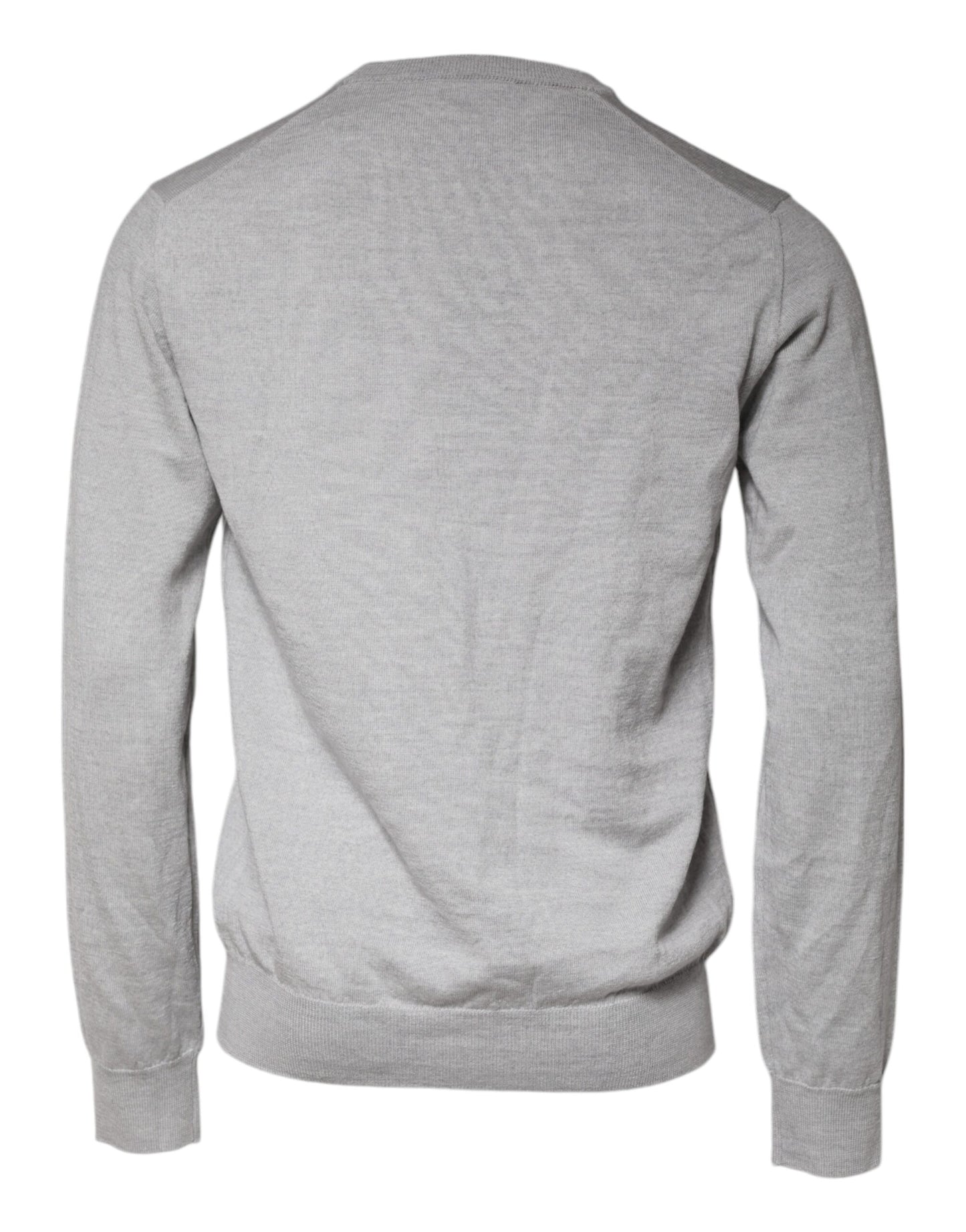 Dolce & Gabbana Light Gray Wool Crew Neck Pullover Sweater IT50 / L