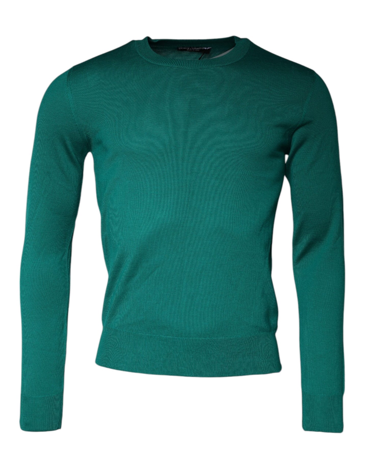 Dolce & Gabbana Green Wool Knit Crew Neck Pullover Sweater IT44 / XS