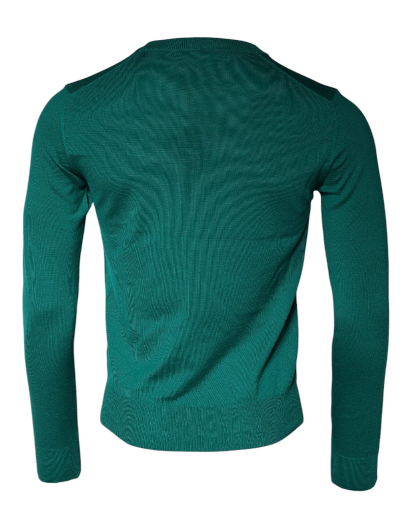 Dolce & Gabbana Green Wool Knit Crew Neck Pullover Sweater IT44 / XS