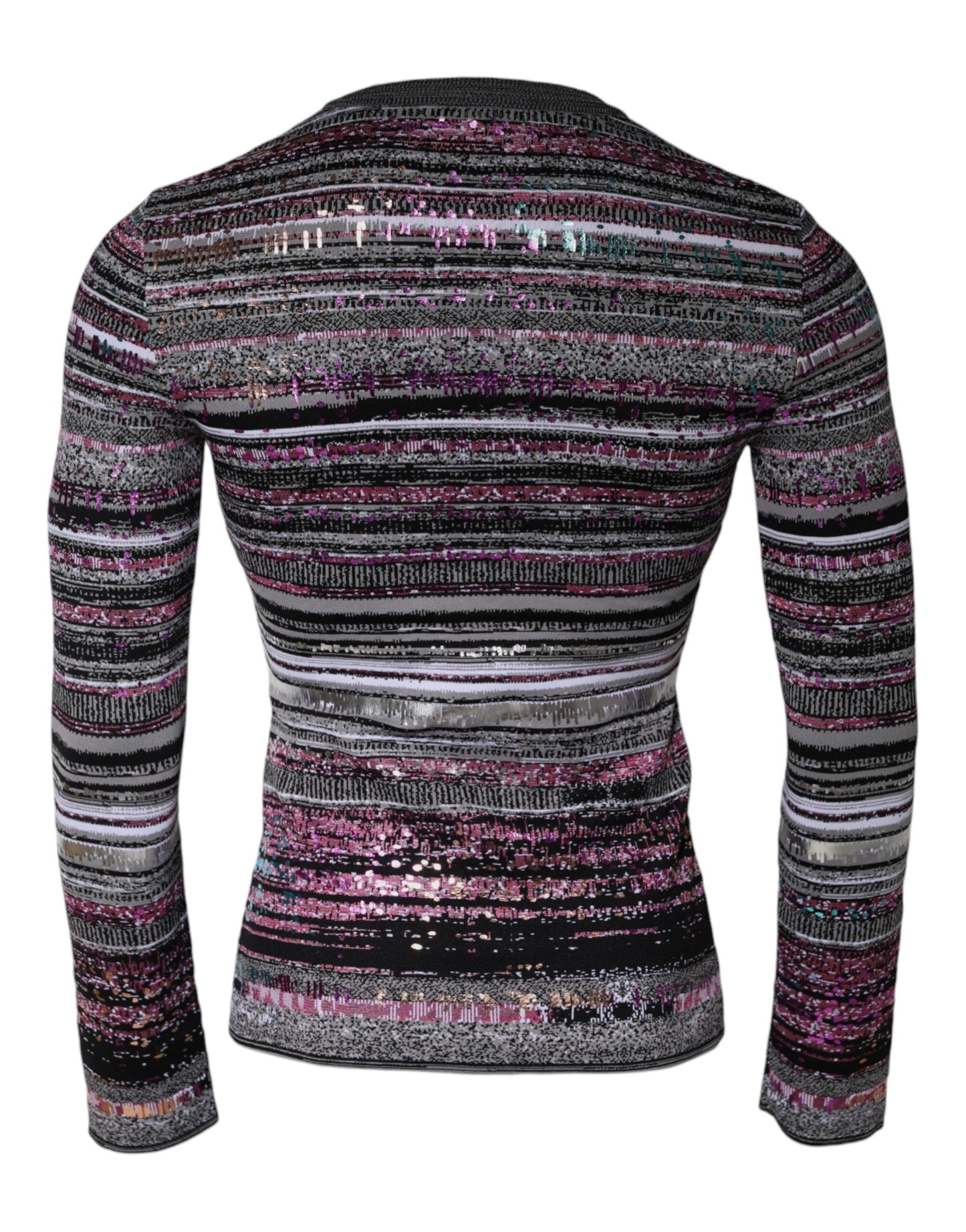 Dolce & Gabbana Multicolor Stripes Crew Neck Pullover Sweater IT46 / S