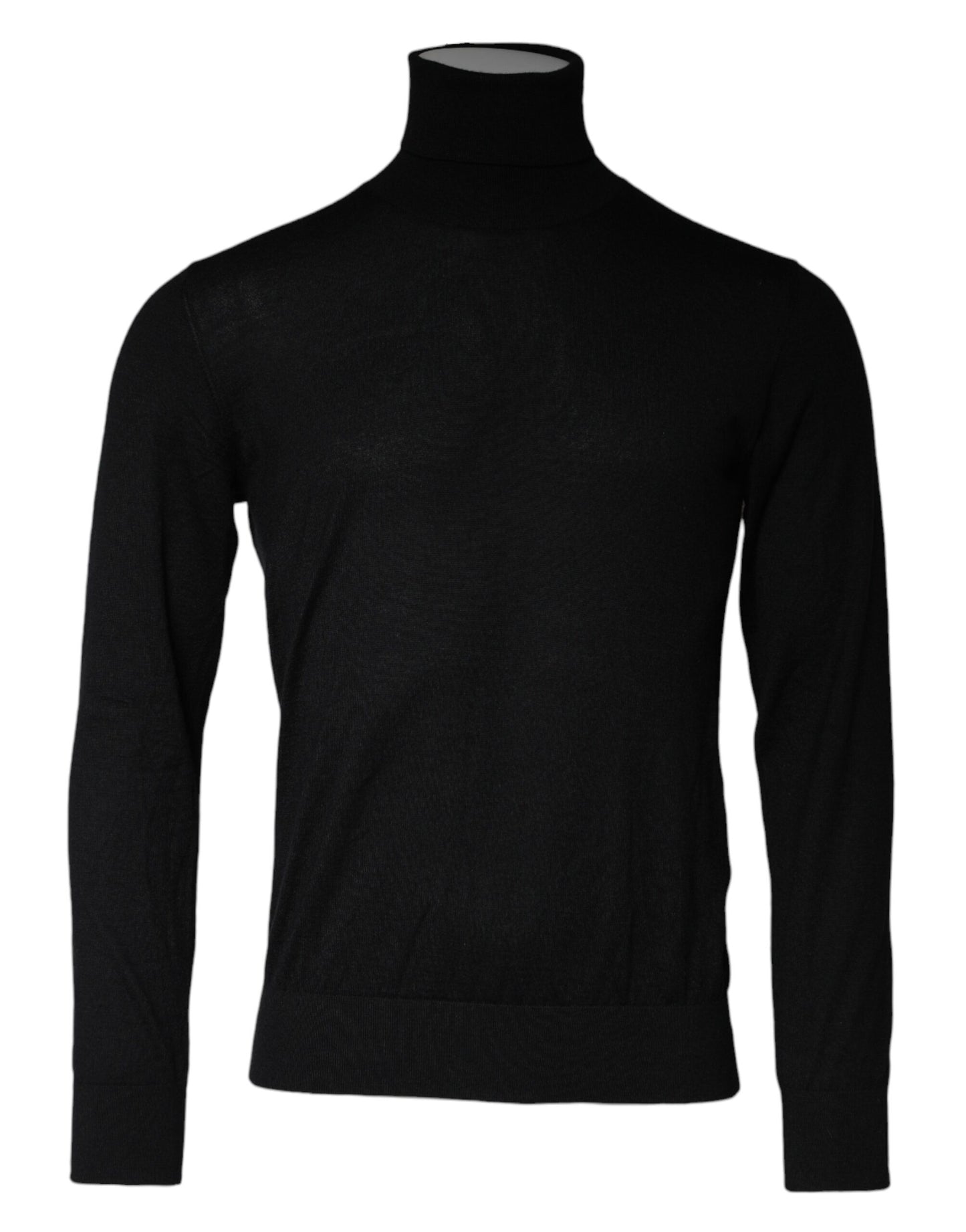 Dolce & Gabbana Black Long Sleeve Turtleneck Pullover Sweater IT48 / M