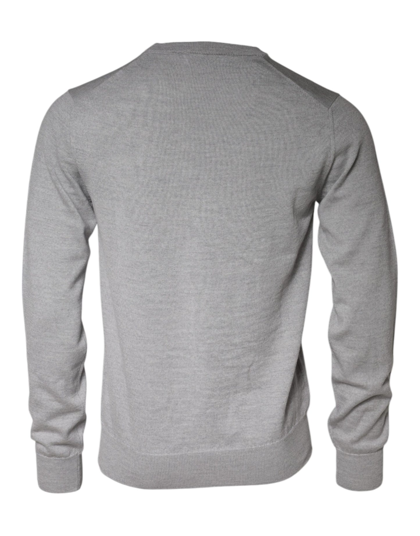 Dolce & Gabbana Light Gray Wool Crew Neck Pullover Sweater IT48 / M