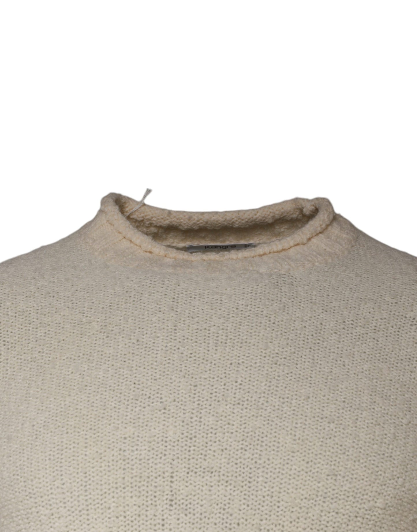 KANGRA Beige Wool Knit Long Sleeve Round Neck Pullover Sweater IT46 | S