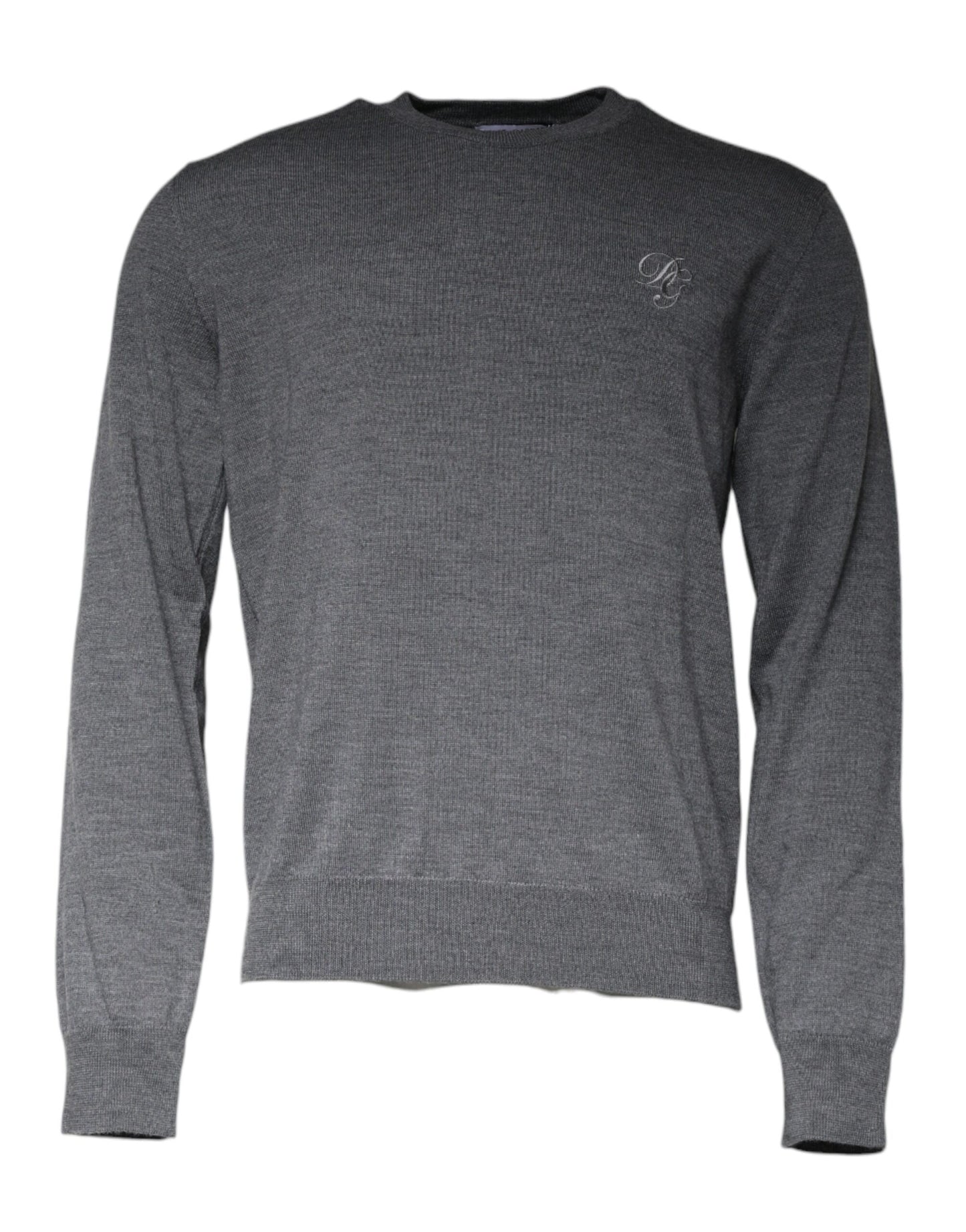 Dolce & Gabbana Dark Gray Wool Crew Neck Pullover Sweater IT50 / L