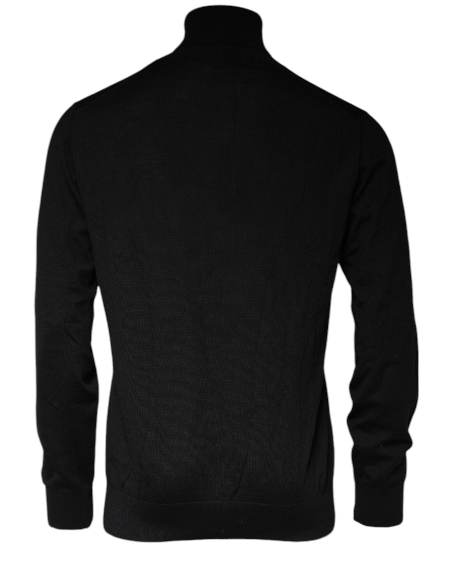 Dolce & Gabbana Black Long Sleeve Turtleneck Men Pullover Sweater IT52 / XL