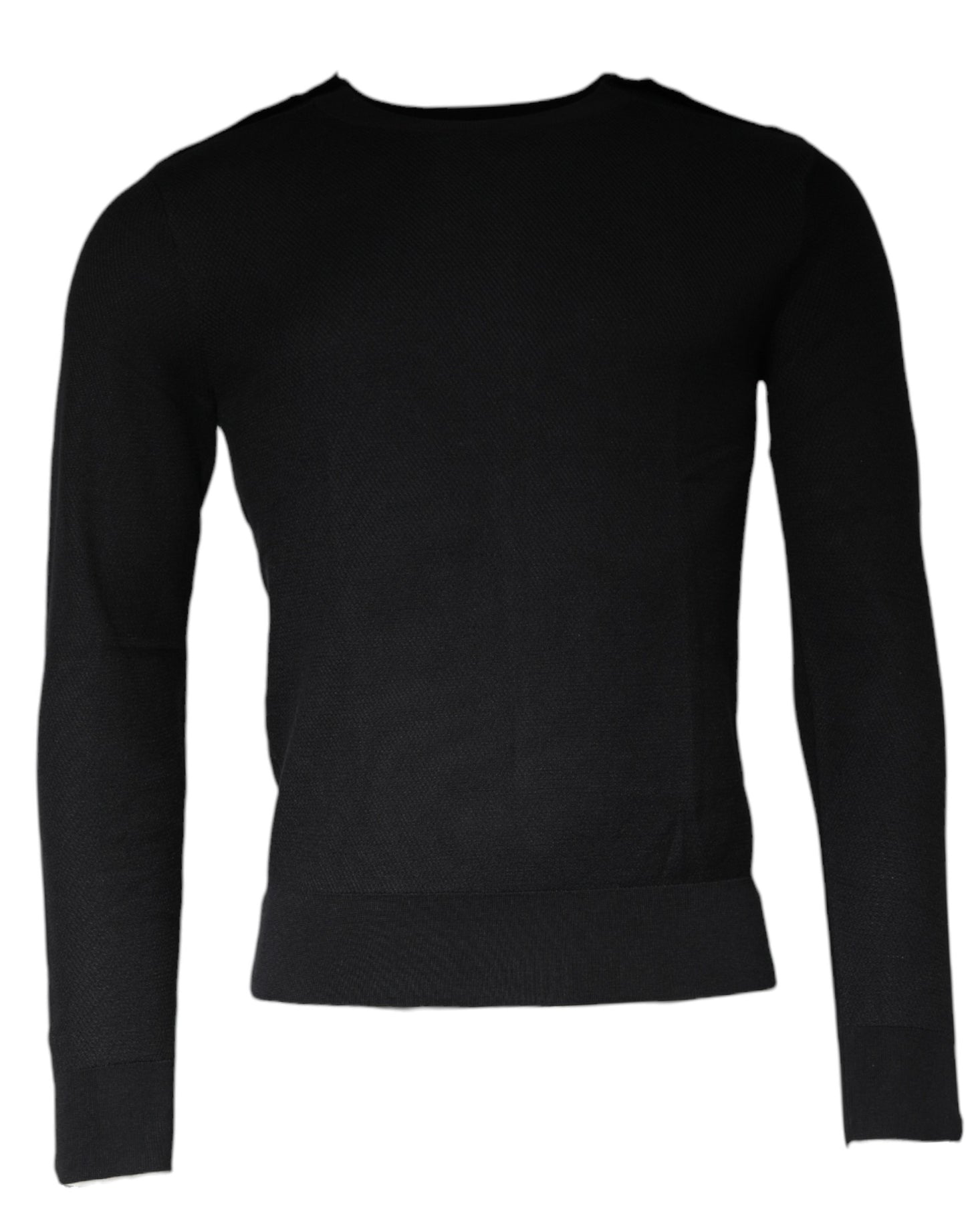 Dolce & Gabbana Black Long Sleeve Crew Neck Pullover Sweater IT46 / S