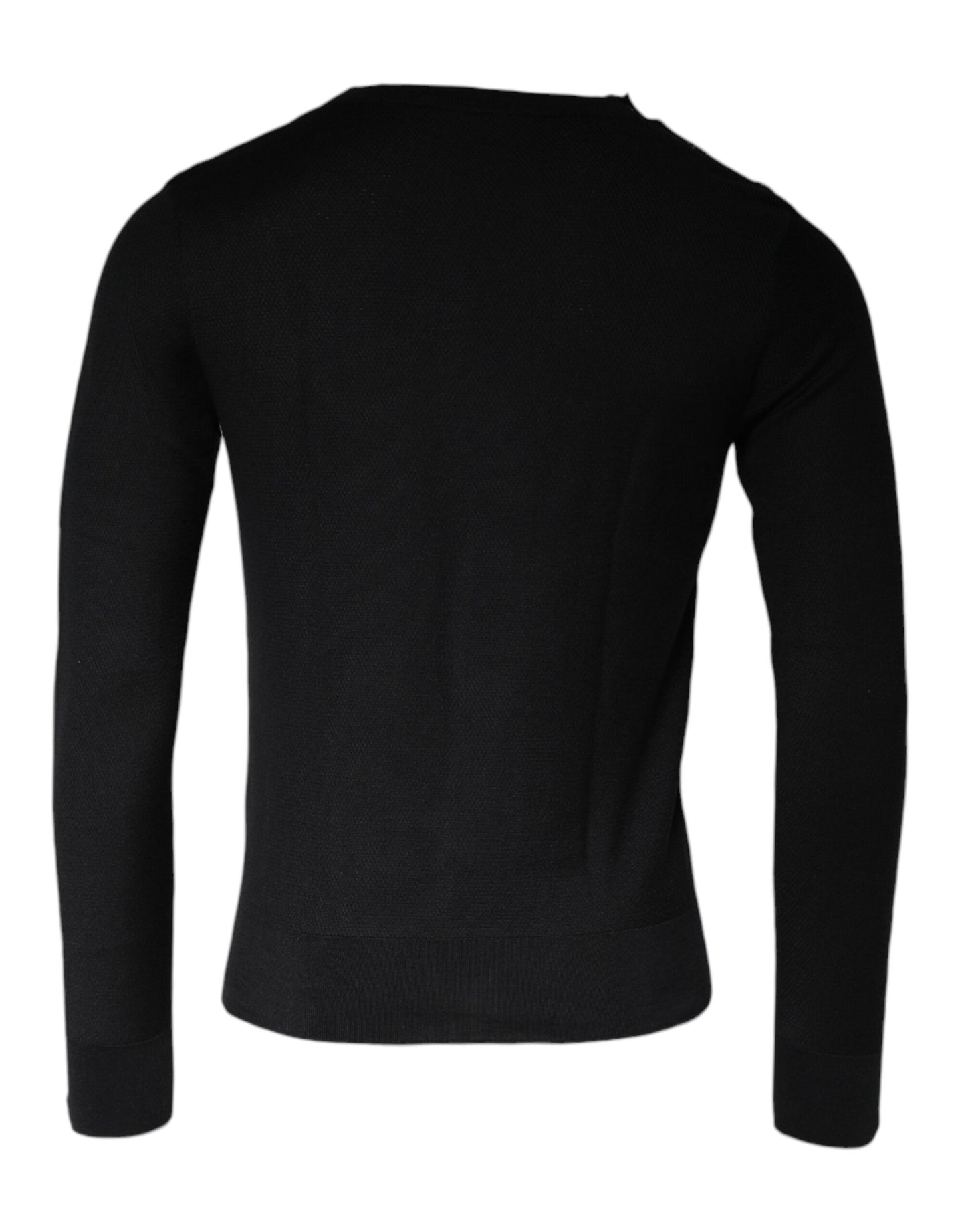 Dolce & Gabbana Black Long Sleeve Crew Neck Pullover Sweater IT46 / S