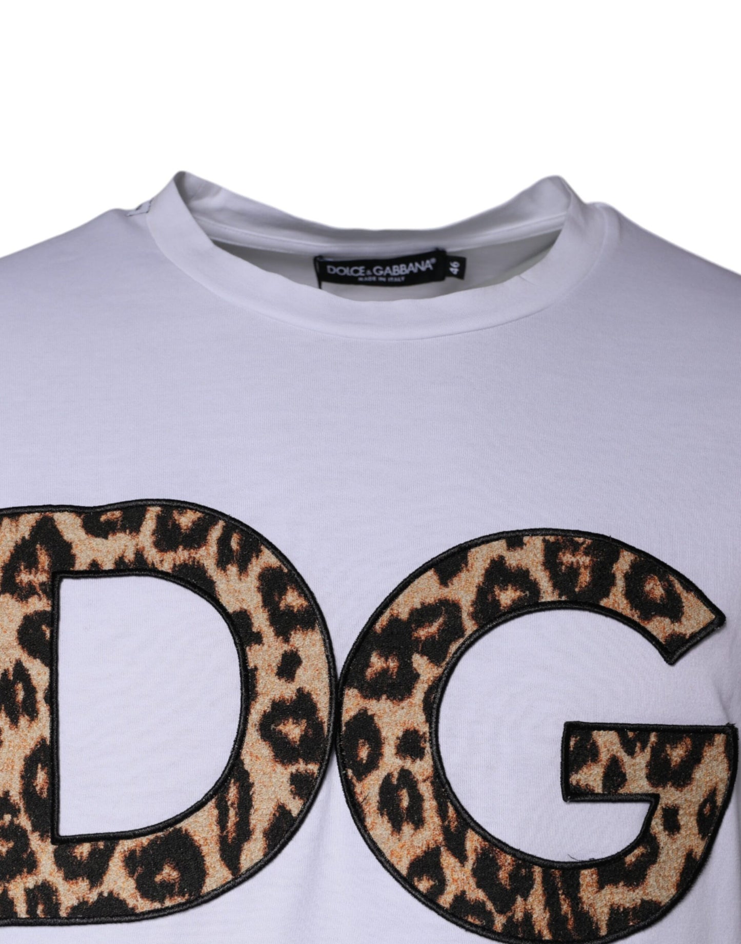 Dolce & Gabbana White DG Logo Cotton Shorts Sleeves T-shirt IT46 / S