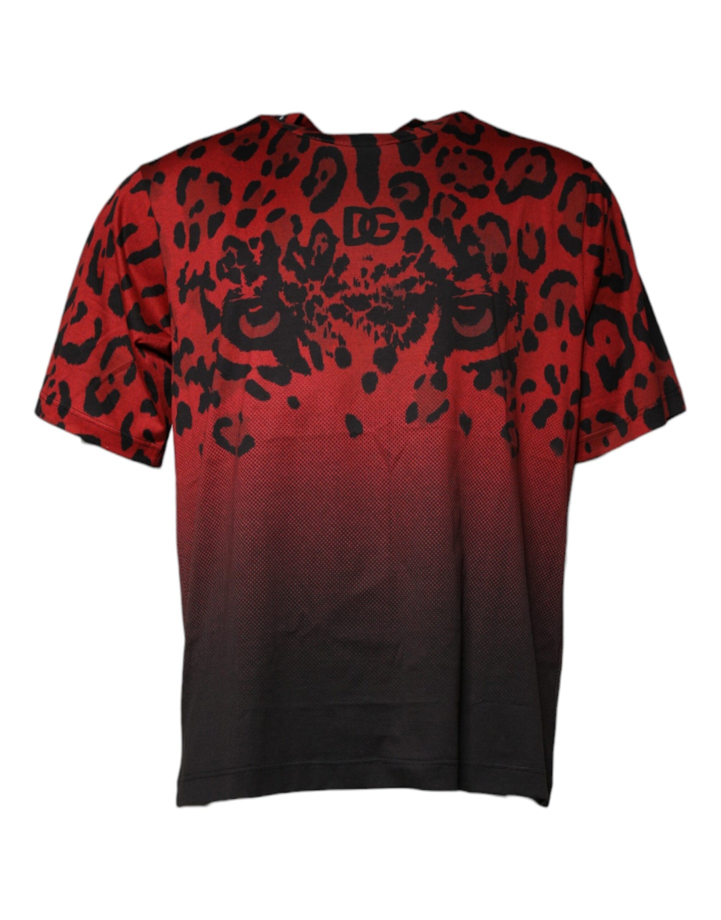 Dolce & Gabbana Red Leopard Cotton Short Sleeves T-shirt IT54 / XL