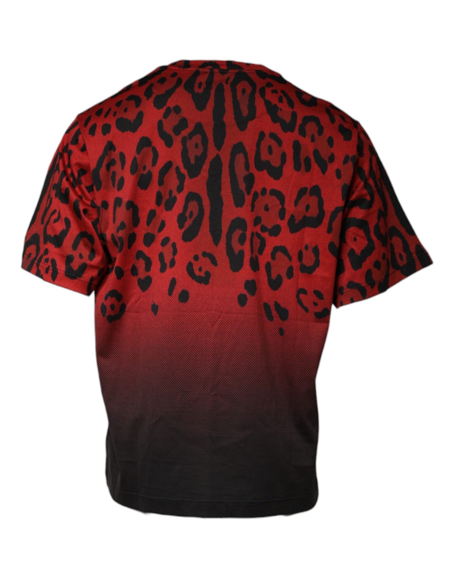 Dolce & Gabbana Red Leopard Cotton Short Sleeves T-shirt IT54 / XL