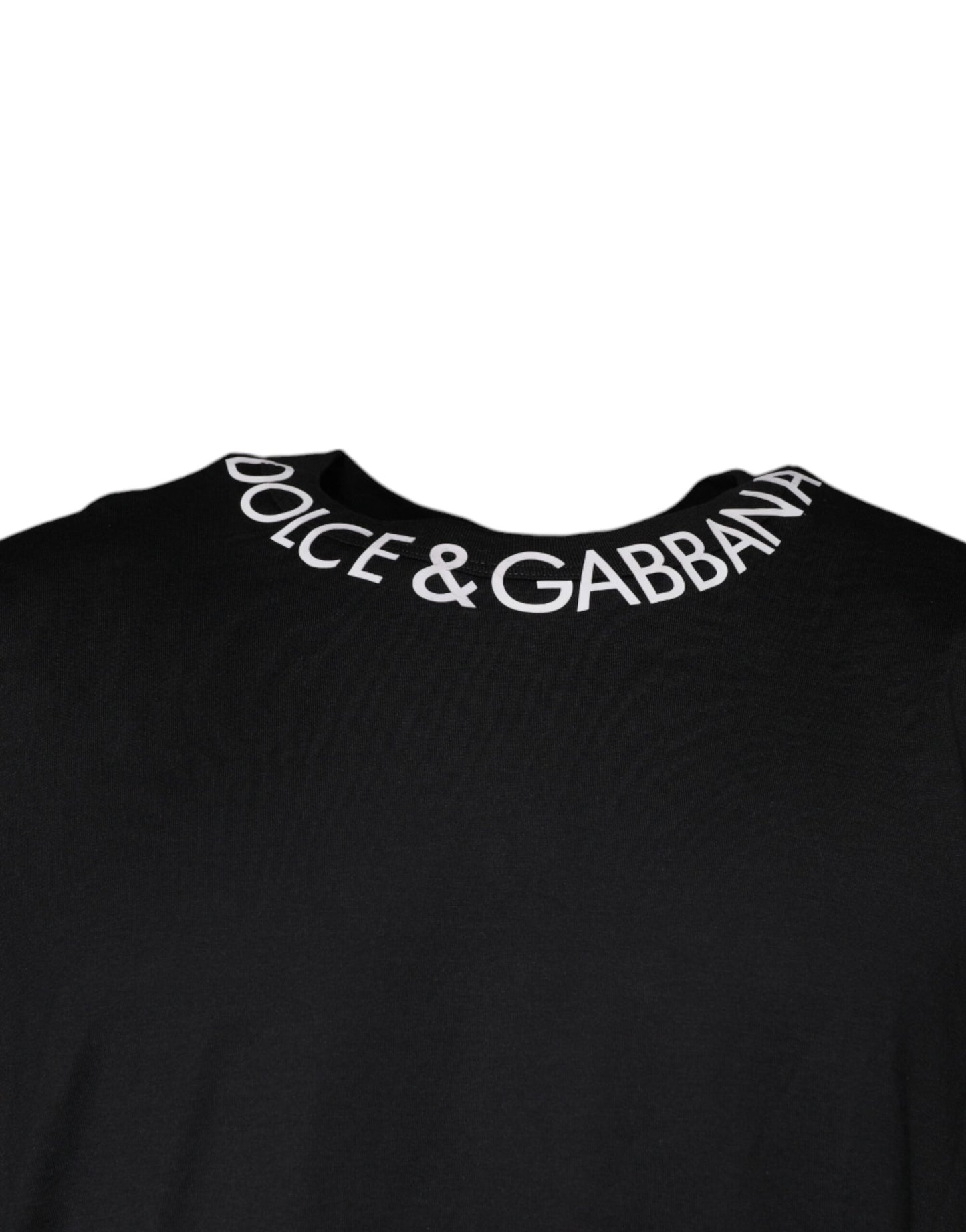 Dolce & Gabbana Black Logo Shorts Sleeves Crewneck T-shirt IT58 / 3XL