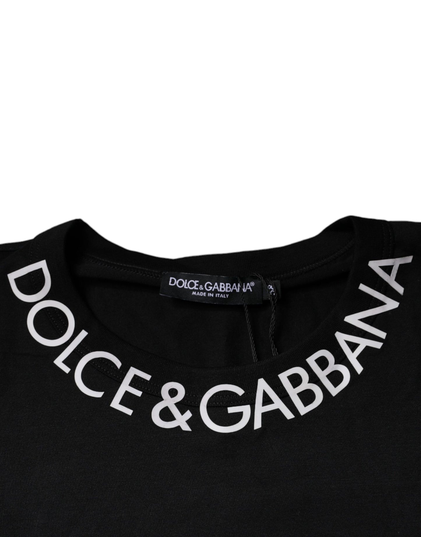 Dolce & Gabbana Black Logo Shorts Sleeves Crewneck T-shirt IT58 / 3XL