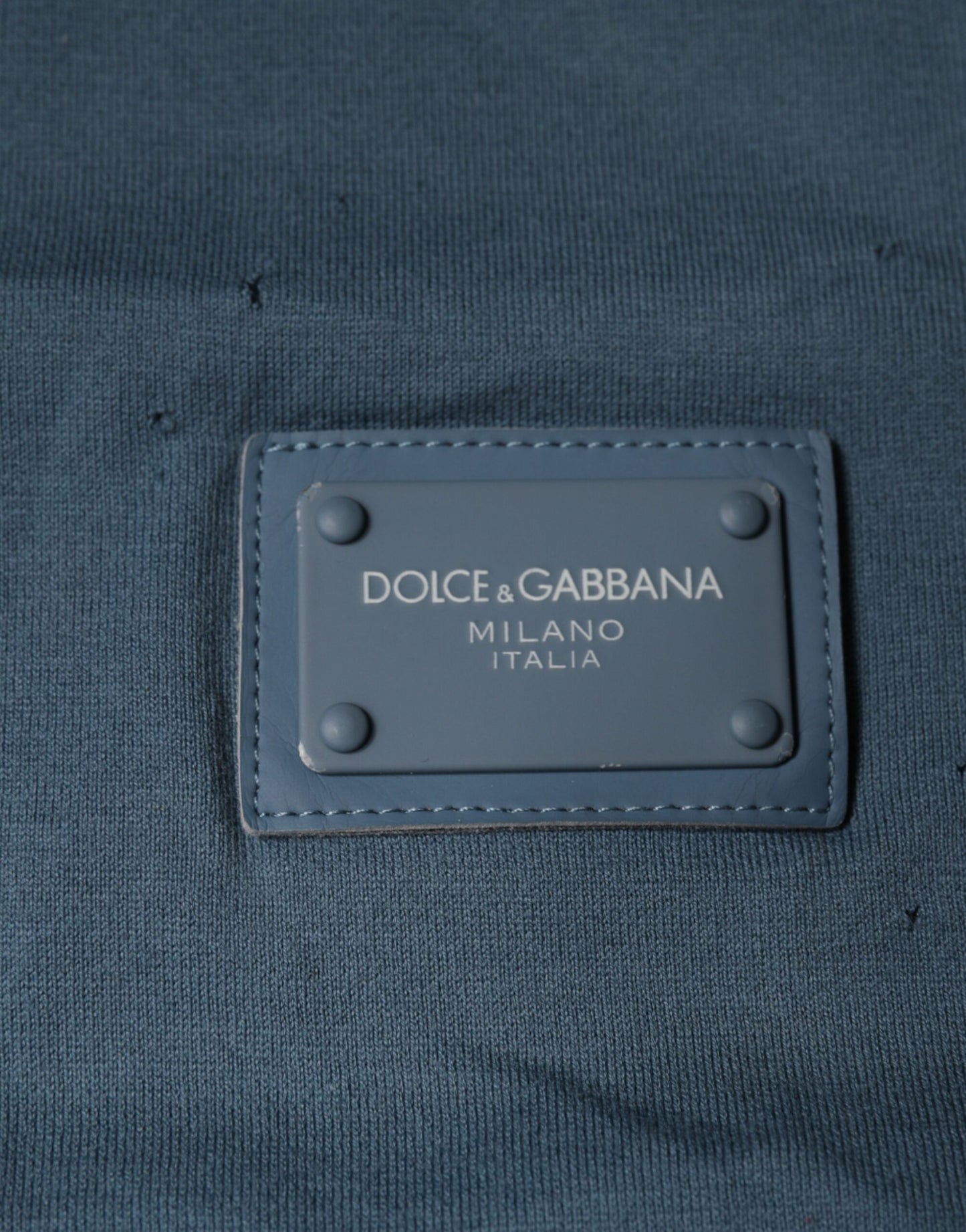 Dolce & Gabbana Blue Cotton Round Neck Short Sleeve T-shirt IT54 / XL