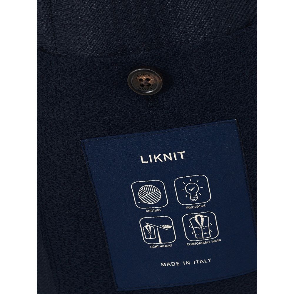 Lardini Blue Cotton Jacket IT56 | 3XL