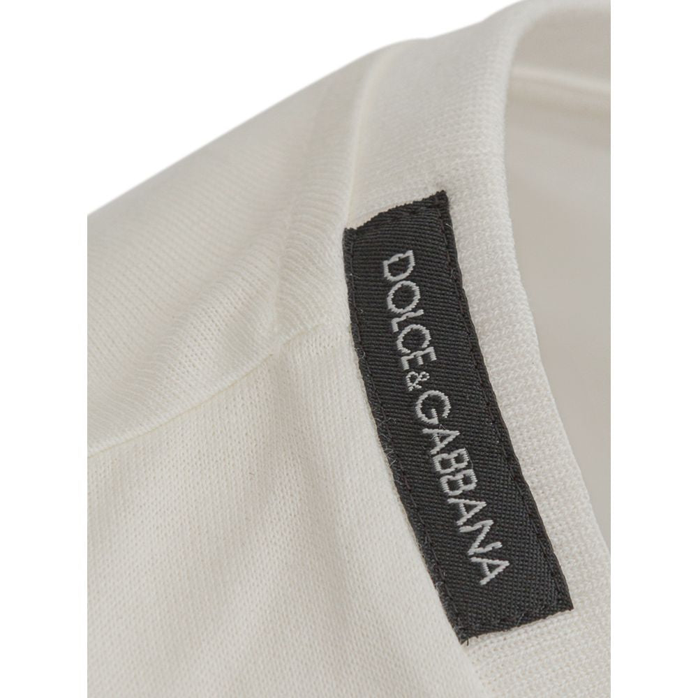 Dolce & Gabbana White Cotton Tops & T-Shirt IT38 / XS