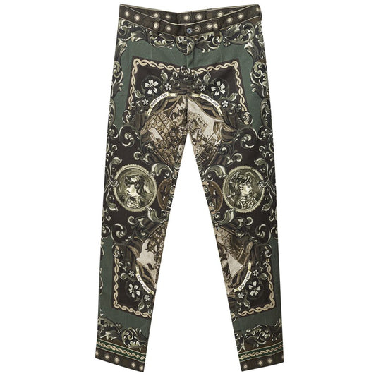 Dolce & Gabbana Green Cotton Jeans & Pant IT44 / L