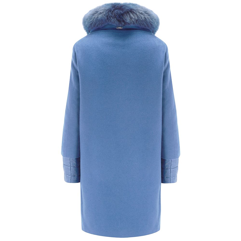 Herno Light Blue Cashmere Jackets & Coat IT38 | XS