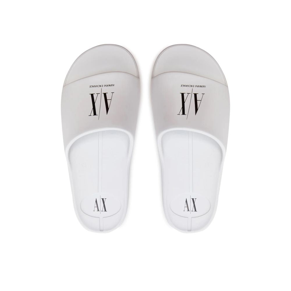 Armani Exchange White Polyethylene Sandal