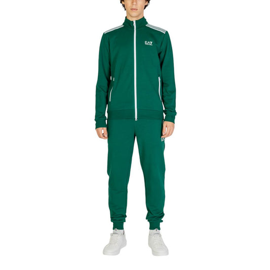 EA7 Emporio Armani Green Cotton Sweatsuit