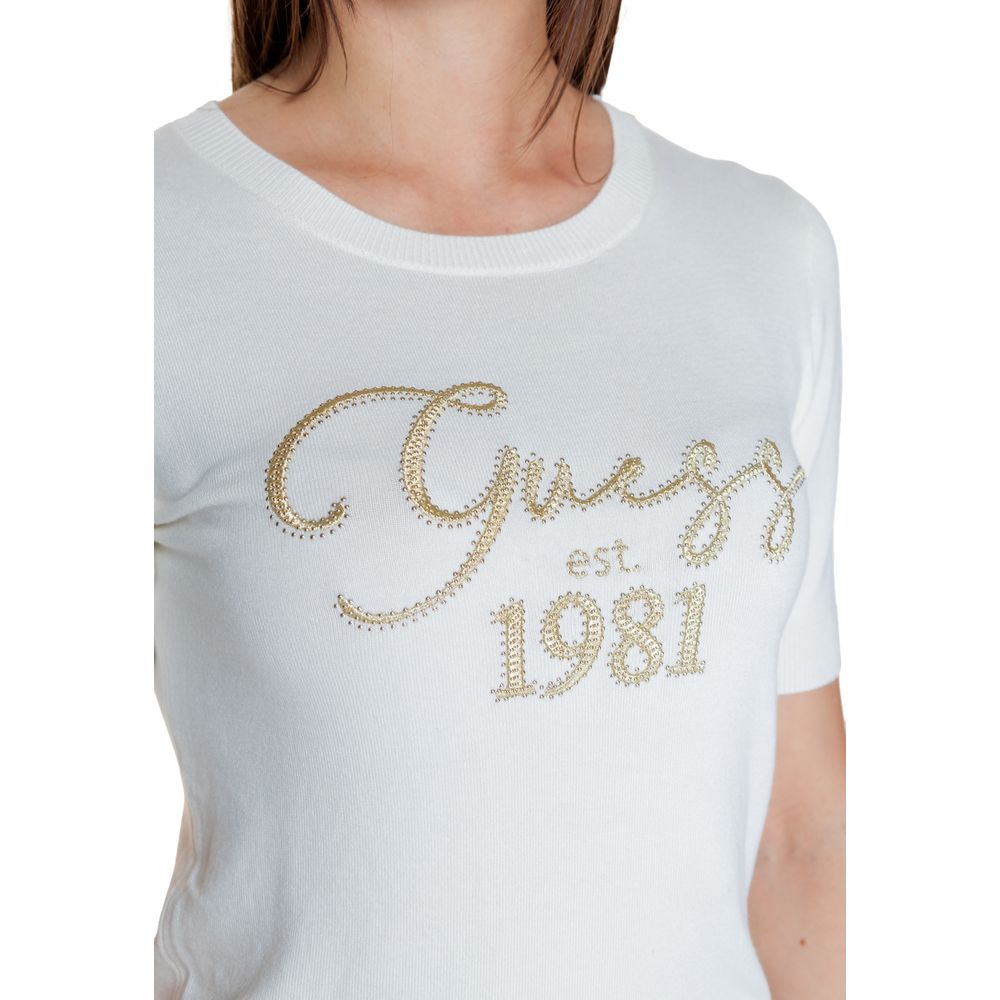 Guess White Viscose Tops & T-Shirt