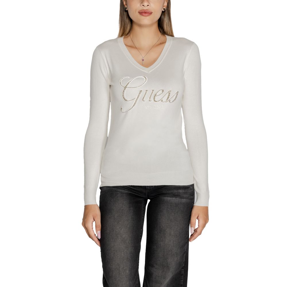 Guess White Viscose Tops & T-Shirt