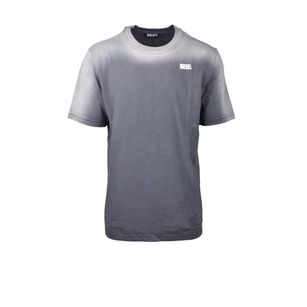 Diesel Gray Cotton T-Shirt IT44 | S