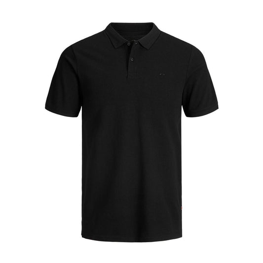 Jack Jones Black Cotton Polo Shirt IT42 | XS