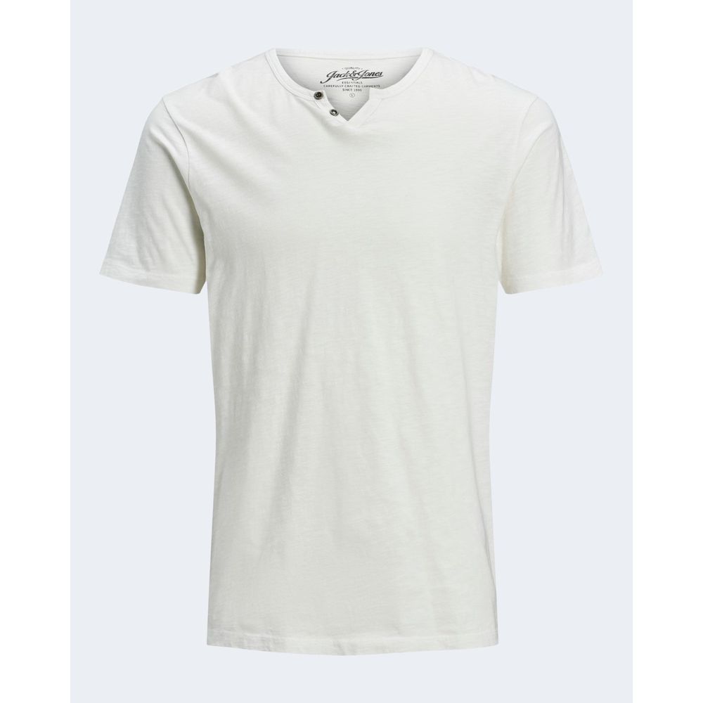 Jack Jones Cream Flamed Cotton T-Shirt IT44 | S