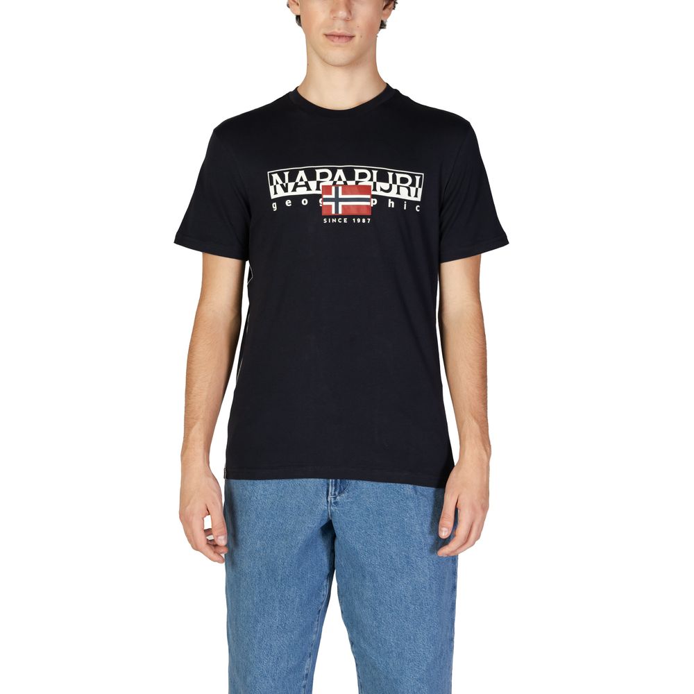 Napapijri Black Cotton T-Shirt IT44 | S