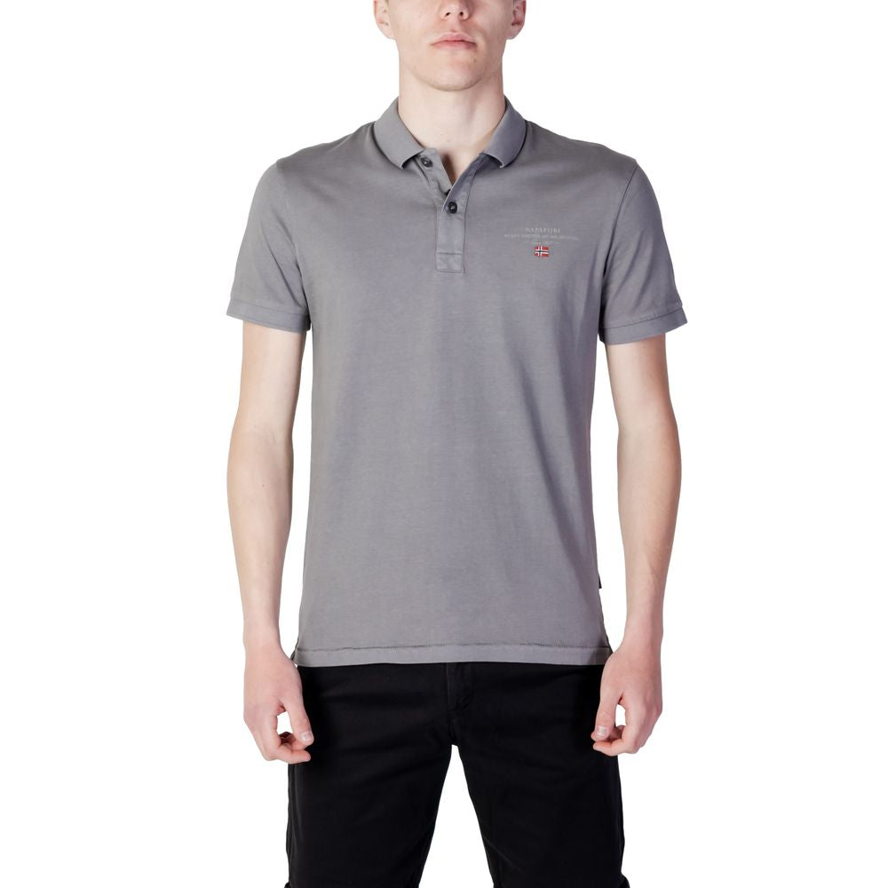 Napapijri Gray Cotton Polo Shirt IT44 | S