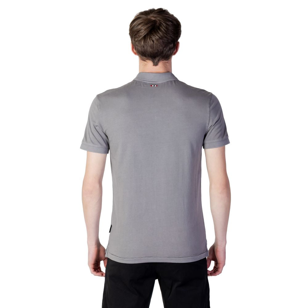 Napapijri Gray Cotton Polo Shirt IT44 | S