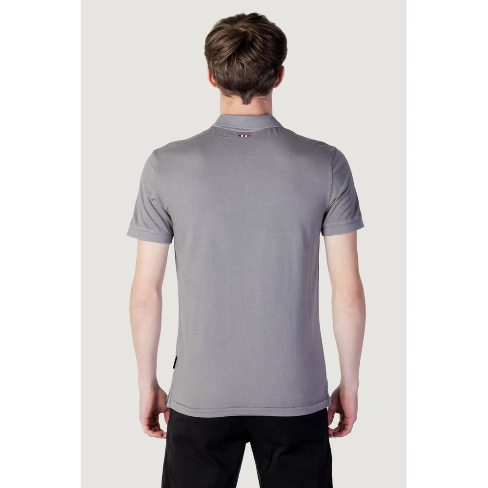 Napapijri Gray Cotton Polo Shirt IT44 | S