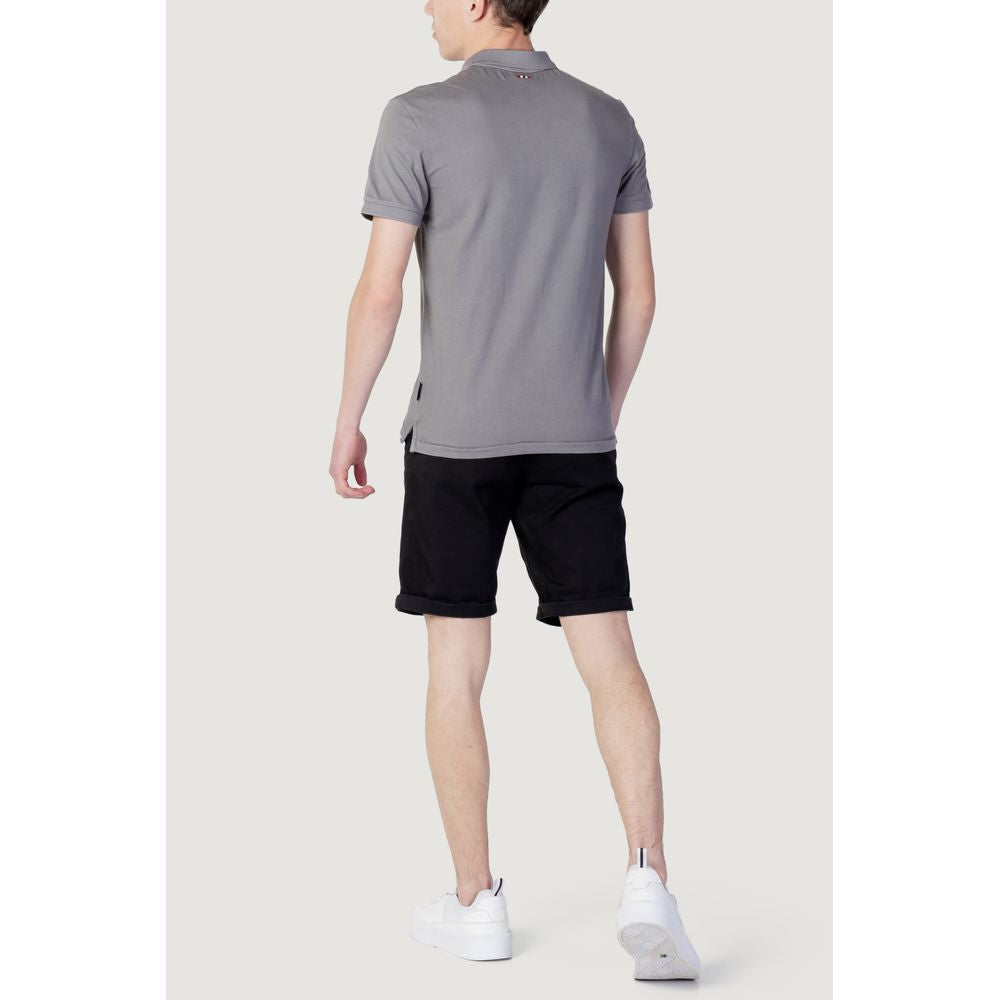 Napapijri Gray Cotton Polo Shirt IT44 | S