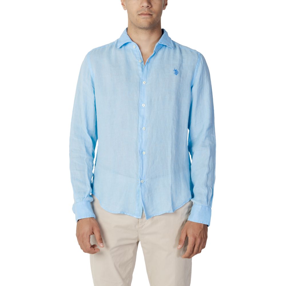 U.S. POLO ASSN. Blue Linen Shirt IT46 | M