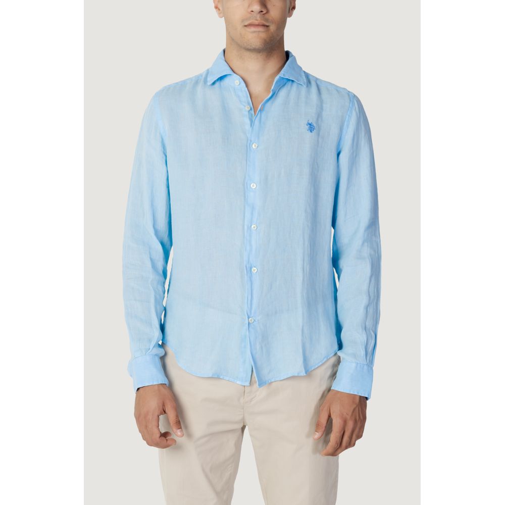 U.S. POLO ASSN. Blue Linen Shirt IT46 | M