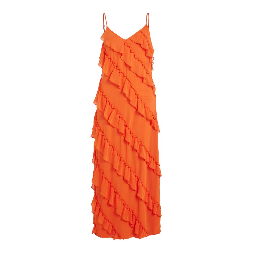 Vila Clothes Orange Polyester Dress IT40 | S