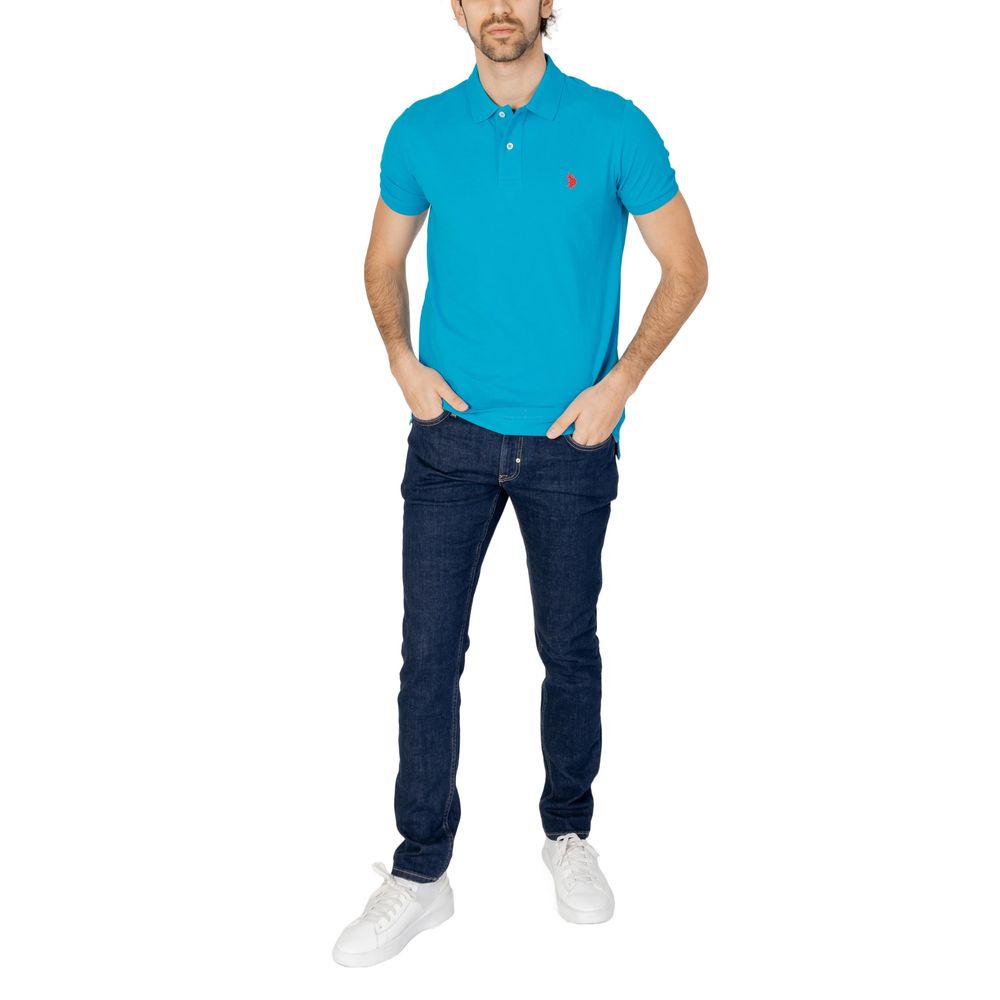 U.S. POLO ASSN. Blue Cotton Polo Shirt IT44 | S