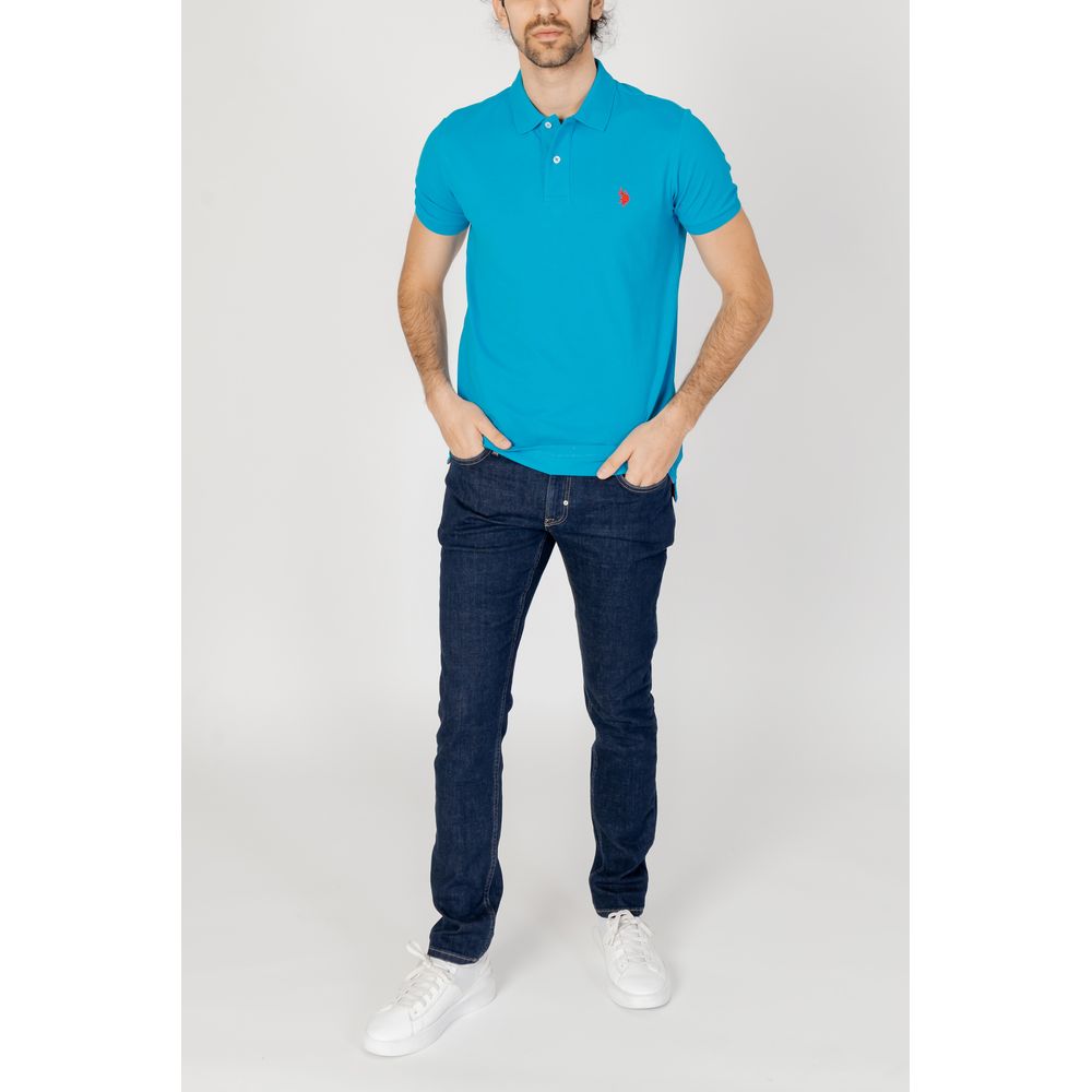 U.S. POLO ASSN. Blue Cotton Polo Shirt IT44 | S