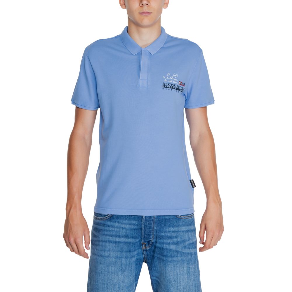 Napapijri Blue Cotton Polo Shirt IT46 | M