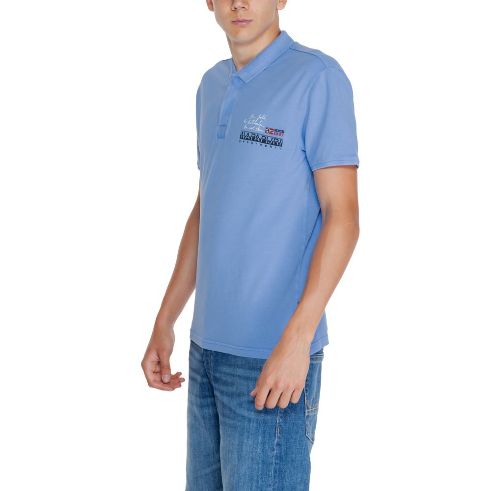 Napapijri Blue Cotton Polo Shirt IT46 | M