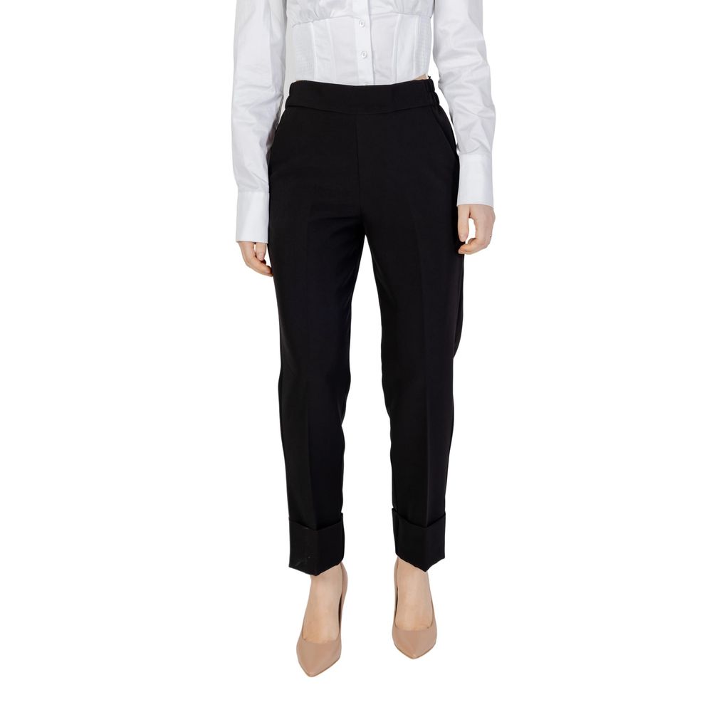 Sandro Ferrone Black Polyester Jeans & Pant IT40 | XS