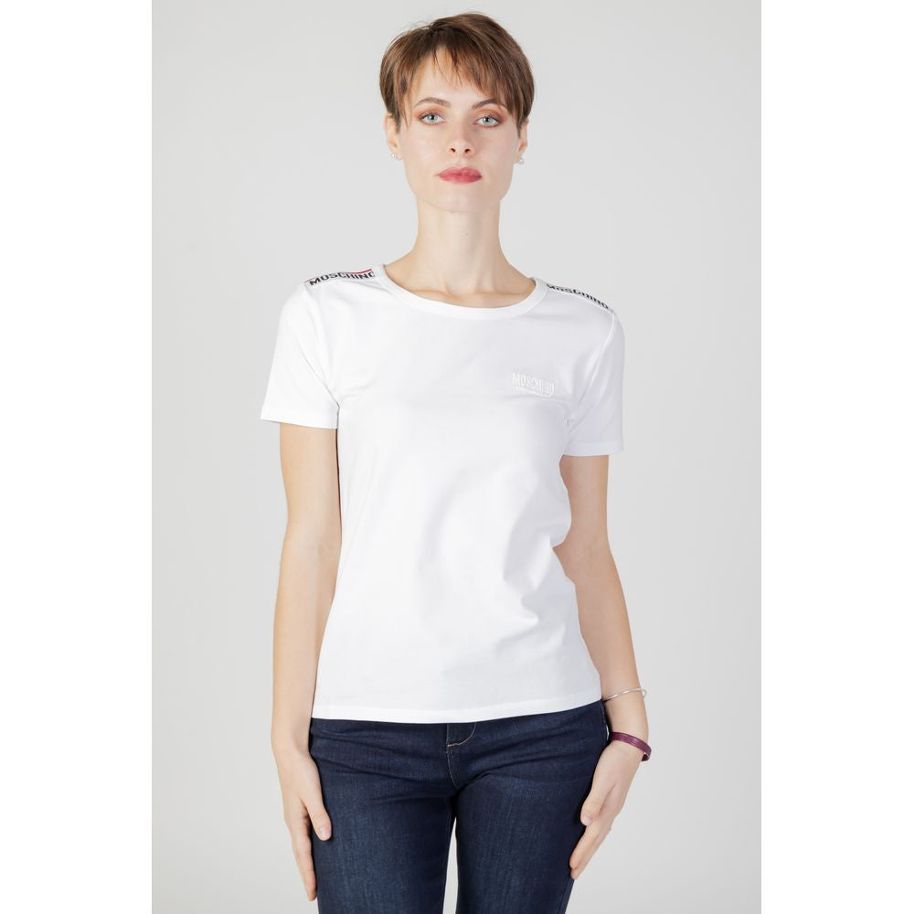 Moschino White Cotton Tops & T-Shirt IT42 | M