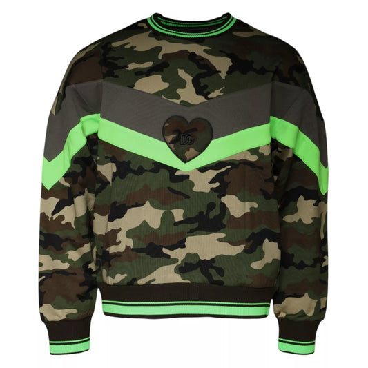 Dolce & Gabbana Multicolor Camouflage Sweatshirt Sweater IT50 / L