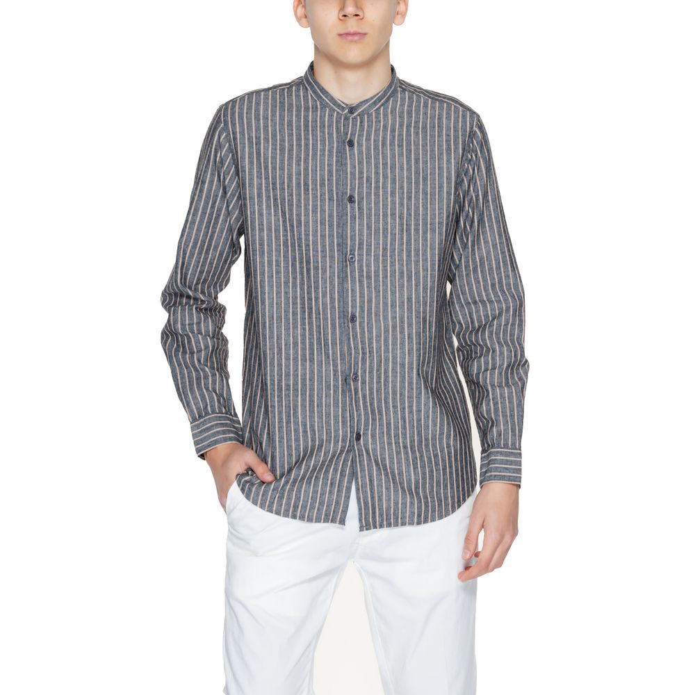 Gianni Lupo Gray Linen Shirt IT44 | S