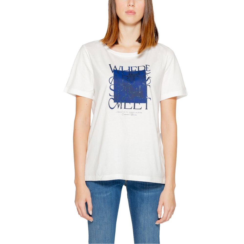 Street One White Cotton Tops & T-Shirt IT36 | XXS